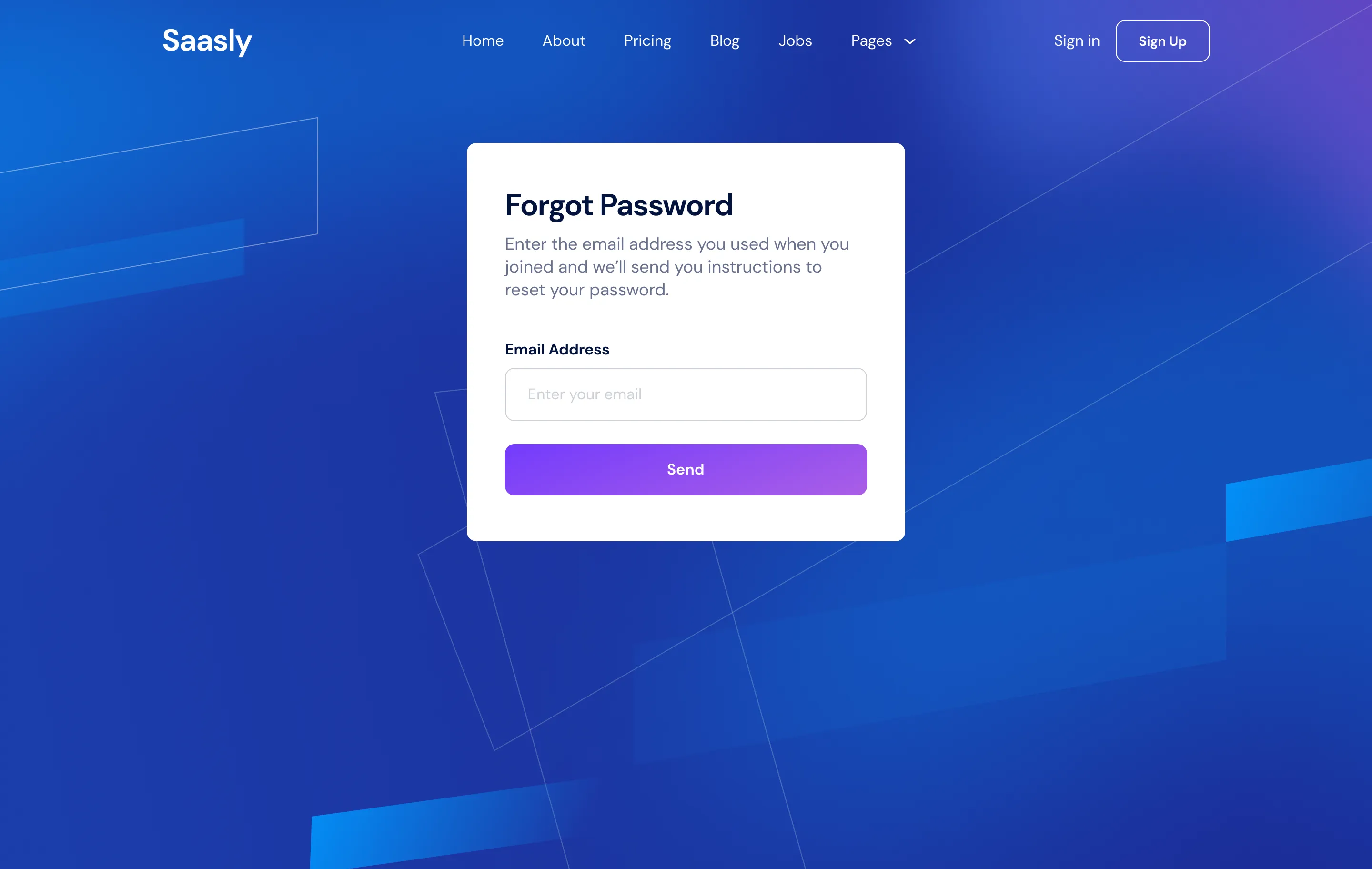 Preview Forgot Password - Tech \x26 SaaS Webflow Template