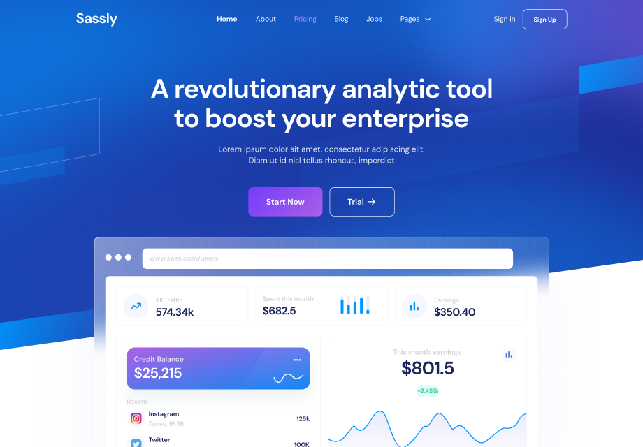 Preview Header Item 3 - Tech \x26 SaaS Webflow Template