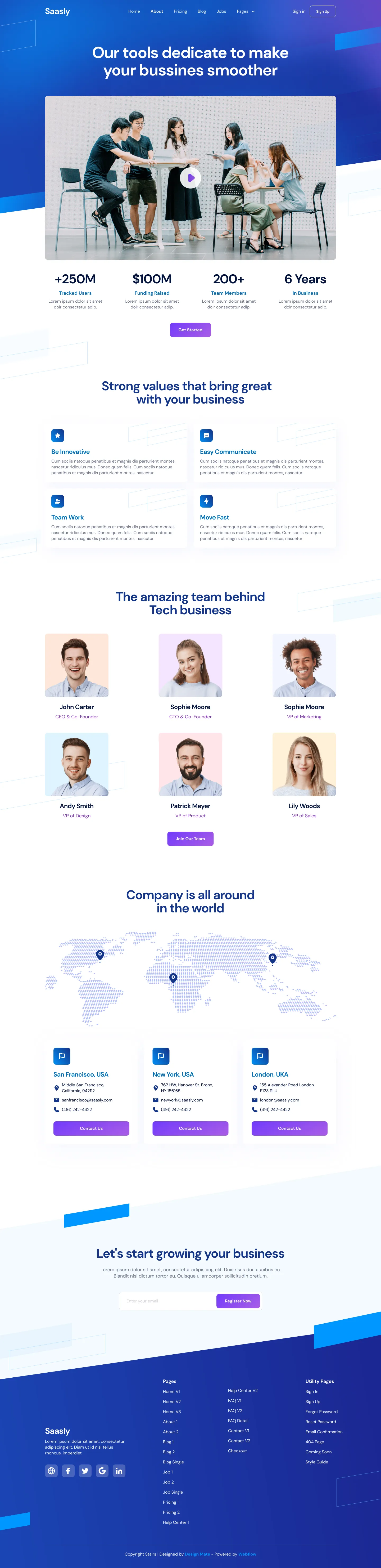 Preview About V2 - Tech \x26 SaaS Webflow Template