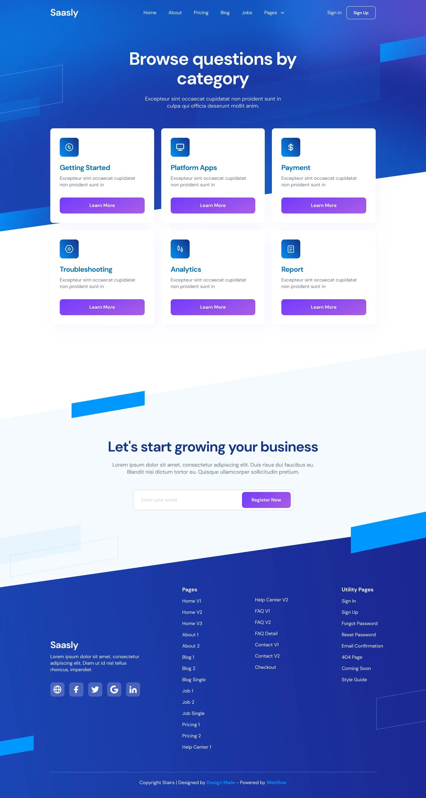 Preview Help Center V1 - Tech \x26 SaaS Webflow Template